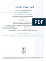 Elcometer 9001 ISO Certificate 2017