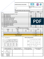 Support and Leg Calculation: Data Sheet Material Dan Tabel Calculation