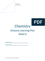 Chemistry: Distance Learning Plan Week 6