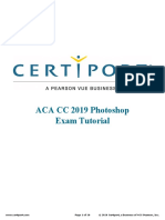 ACA CC 2019 Photoshop Exam Tutorial: Page 1 of 10 © 2020 Certiport, A Business of NCS Pearson, Inc