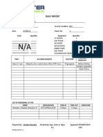 Daily Report: Project: PLDT Tuguegarao Weather: Sunny Day Ground Condition: DRY Date: 07/09/21 Report No. 1