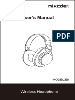 User's Manual: Wireless Headphone