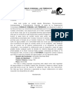 Formato Solicitud Llenado de Cisterna CC Las Terraas