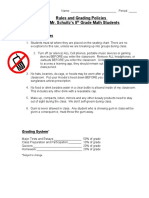 Rules and Grading Policies For Mr. Schultz's 8 Grade Math Students