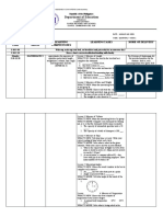 Department of Education: Day and Time Learning Areas Learning Competencies Learning Tasks Mode of Delivery