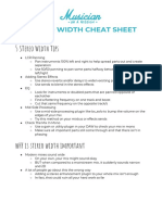 Stereo Width Cheat Sheet