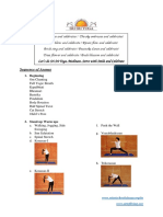 Sequence of Asanas