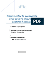 Ensayo Sobre La Decadencia de La Cultura Maya y Su Contexto Histórico