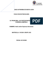 Problema, Los Participantes y La Evidencia Empirica