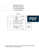 Management Accounting Group Assignmemt (Group 2) Msc. Accounting and Finance Sunyani Study Cenyer