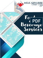 Food and Beverag e Services and Beverag e Services Beverage Services