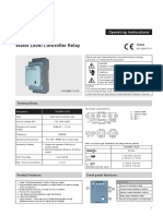 Water Level Controller Relay: Operating Instructions