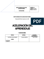 Plan de Área Aceleración Del Aprendizaje