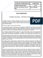 Texto Complementar Futsal - História e Evolução 1108 - 6º Ano.