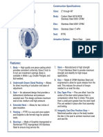 High Performance Butterfly Valve Series 400: Features