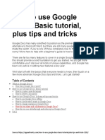How To Use Google Docs: Basic Tutorial, Plus Tips and Tricks