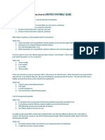 Actg 431 Quiz Week 4 Theory of Accounts (Part IV) Notes Payable Quiz