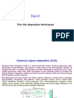 Part-II: Thin Film Deposition Techniques