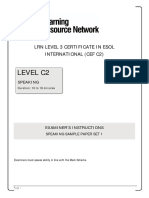 Level C2: LRN Level 3 Certificate in Esol International (Cef C2)