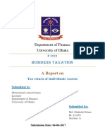 Tax Return of Individuals Assesse