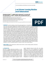 Experimental Study On Extreme Learning Machine Applications For Speech Enhancement