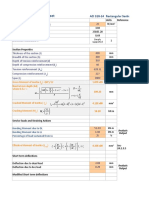 Deflection Calculation Sheet: Units Reference