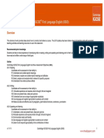 Scheme of Work - Cambridge IGCSE First Language English (0500)