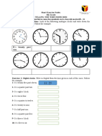 4to Grado Short Exercise Guide Telling The Time