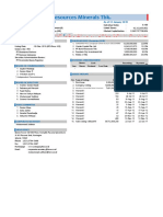 Bumi Resources Minerals TBK.: Company Report: January 2019 As of 31 January 2019