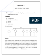 Experiment # 3: To Verify Kirchhoff's Current Law