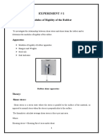 Experiment # 1: Modulus of Rigidity of The Rubber