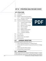 Unit 10: Strategic Analysis and Choice