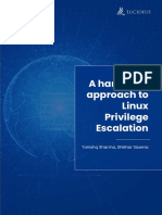 A Hands-On Approach To Linux Privilege Escalation: Tanishq Sharma, Shikhar Saxena