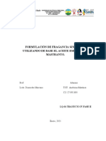 Formulación de Fragancia Sintética