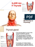 Thyroid Gland and Diseases of Thyroid Gland: DR - Ranadhi Das MD - PGT, Dept of Physiology