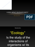 Human Activity Impact On Environment