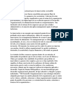 Desarrollo Organizacional para La Innovación Sostenible