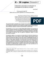 Tarrio - Las Corrientes Tradicionales e Innovadoras en Educación