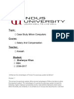 Salary and Compensation Case Study