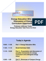 Energy Education Blitz and Discussion of Energy Curriculum Opportunities