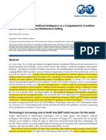 Machine Learning and Artificial Intelligence As A Complement To Condition Monitoring in A Predictive Maintenance Setting