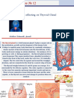 Drugs Effecting On Thyroid Gland: Abdullaev Dzhumadil, Pharmd