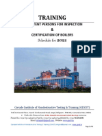 Boiler Inspector TRAINING - 2021