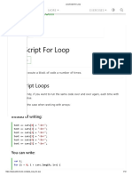 JavaScript For Loop