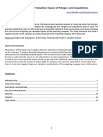 Event Study: Financial and Valuation Impact of M&a Deal