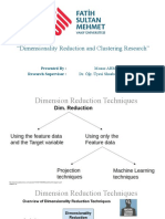 Dimensionality Reduction and Clustering Research