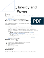 O'level Physics Work, Energy and Power