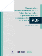 El Control de Constitucionalidad de Las Altas Cortes Sobre La Prohibición Del Consumo de Cannabis en A.L