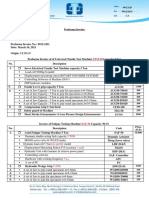 Invoice of Fatigue Testing Machine