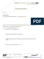 Lesson 1: Solutions To Polynomial Equations: Classwork